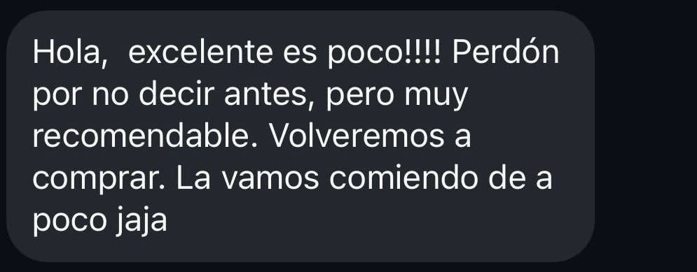 Mensaje de un cliente sobre el guanciale de Affettati